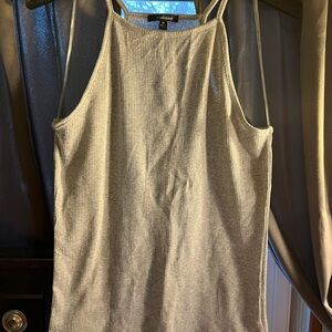 Ambiance Light Gray Ribbed Crop Top